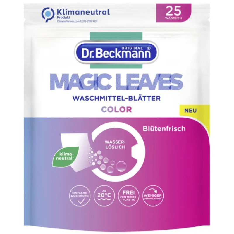 Skalbimo tabletės Magic Leaves Color 25 vnt. 188832 Daktaras Beckmannas