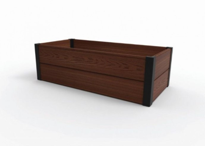 Apmalīte taisnstūra puķu dobei Maple Trough 106x52x32cm brūna