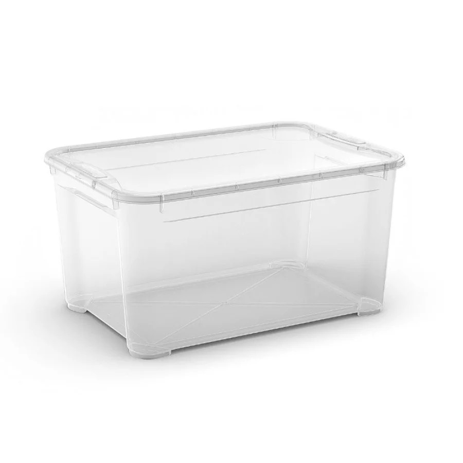 Kaste ar vāku T Box XL 47L 39x55,5x28,5cm caurspīdīga 0800698001 Curver