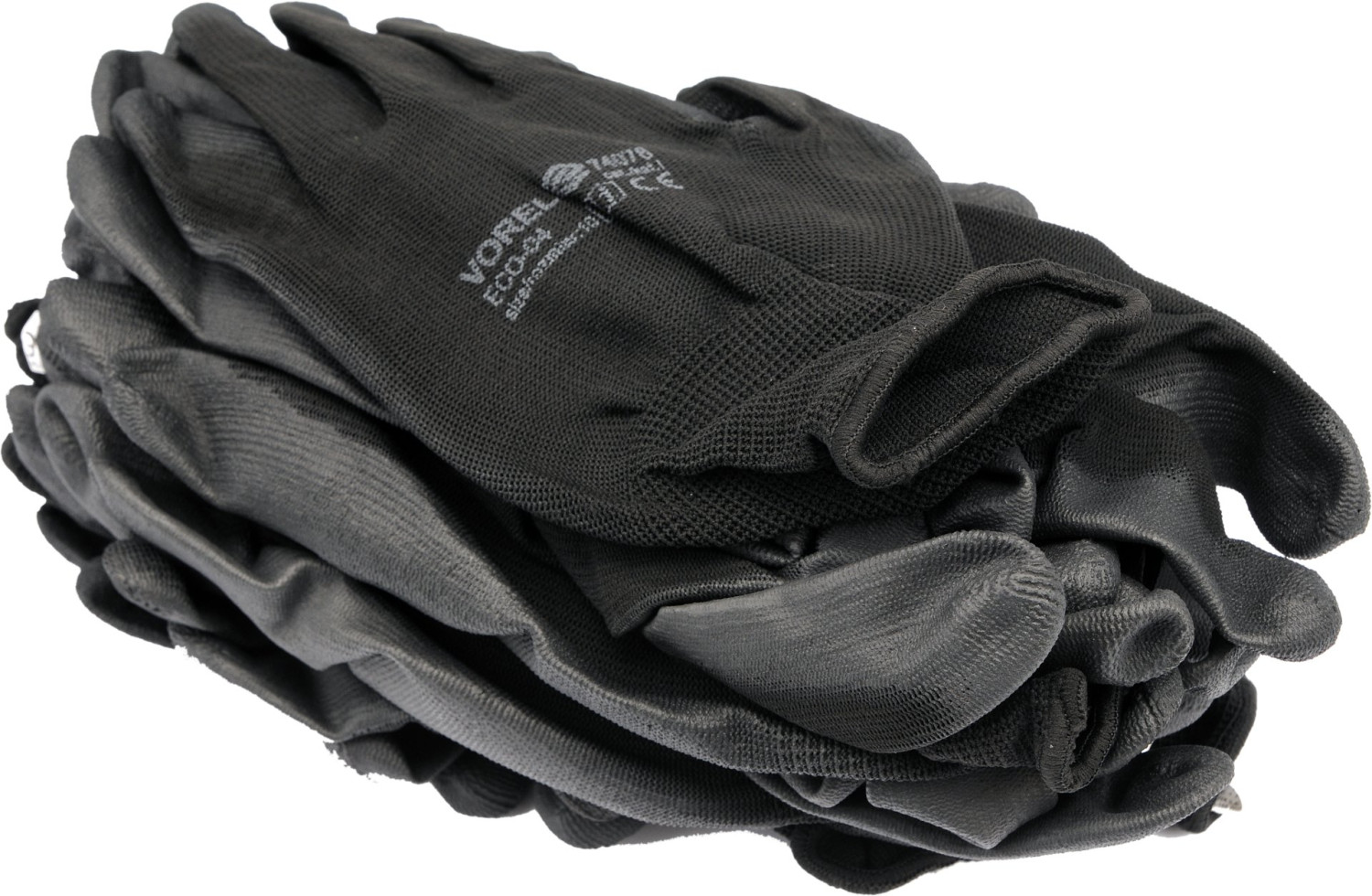 WORKING GLOVES, BLACK 10" (12 PAIRS) 74078 VOREL