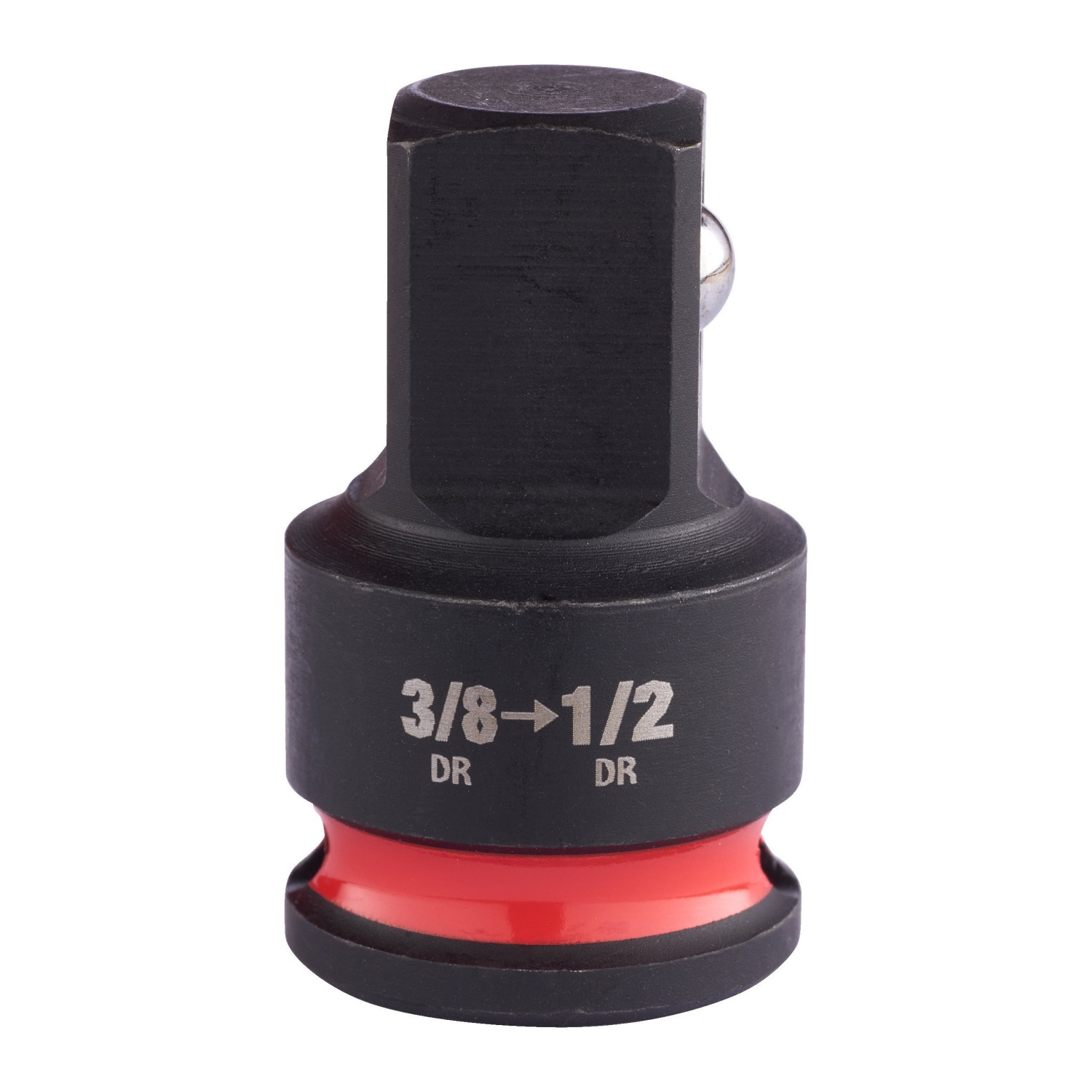 ⅜″ TRIECIENIZTURĪGO UZGRIEŽŅU MUCIŅU ADAPTERI, IMPACT SOCKET ADAPTOR 3/8" TO 1/2"-1PC, 4932480300 MILWAUKEE