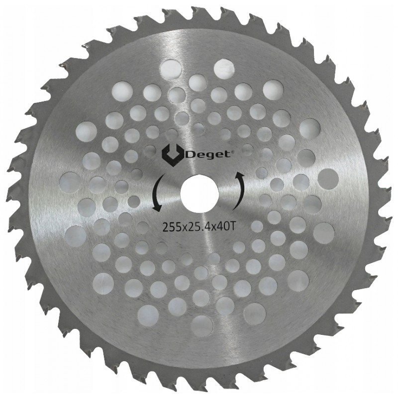 Krūmapjovės diskas 255x25,4 mm, 40 dantų V90151 DEGET