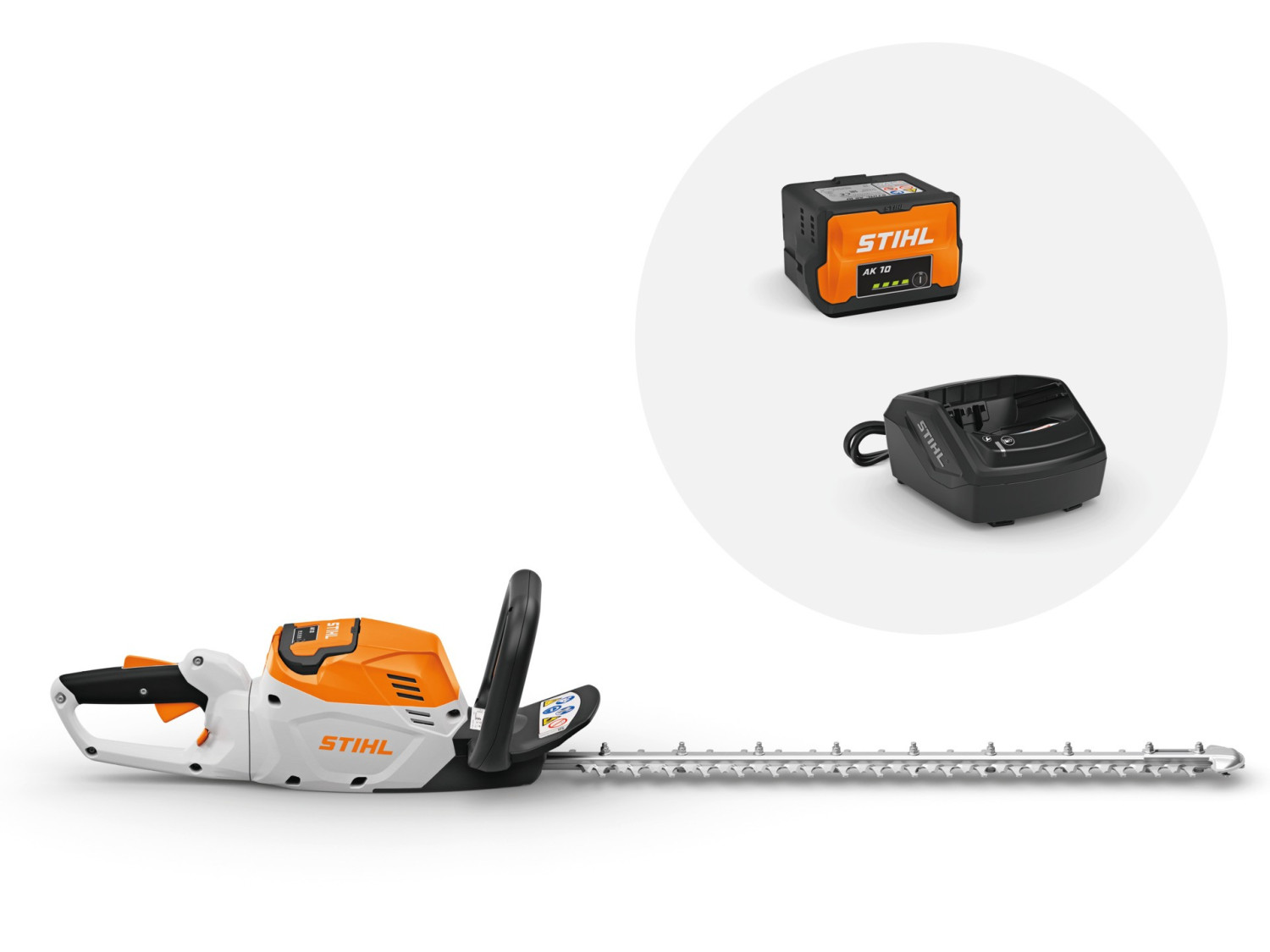 Akumulatora dzīvžogu šķēres HSA 60  (ar AK 10 akumulatoru un AL 101 lādētāju) 60cm asmens HA060113518 STIHL