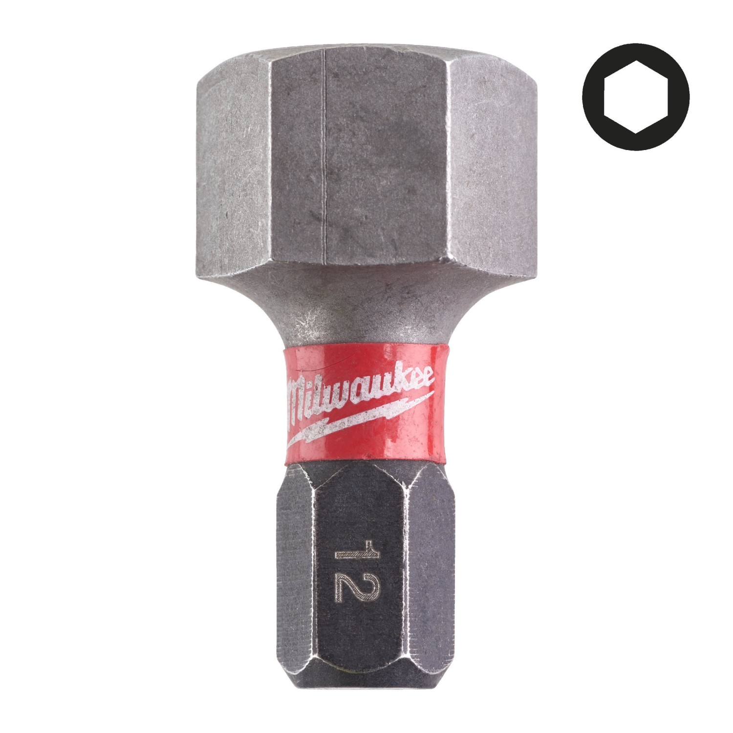 SHOCKWAVE™ IMPACT DUTY SKRŪVGRIEŽA UZGAĻI, SEŠSTŪRA, SHOCKWAVE HEX 12 MM X 25 MM - 2 PCS, 4932430900 MILWAUKEE