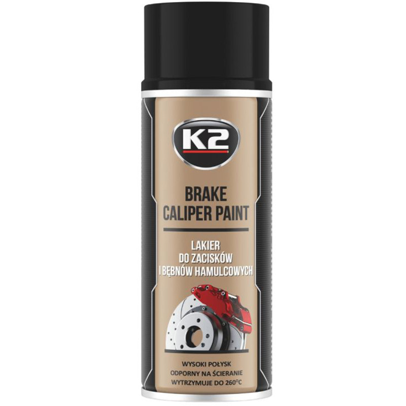 Stabdžių apkabų dažai BRAKE CALIPER SPRAY, juodi, 400ml, L346CA K2