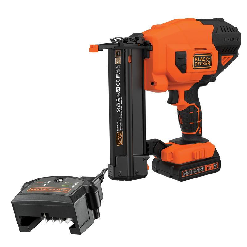 18V Apdares Naglotājs & 2.0Ah Akumulators & 1A Lādētājs BCNG01D1-QW BLACK DECKER