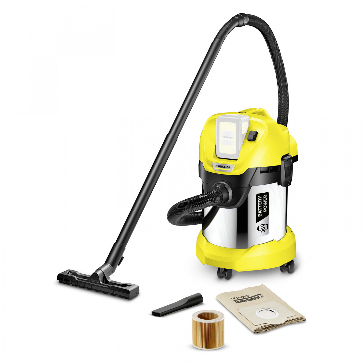 Akumulatora putekļu sūcējs 36V (bez akumulatora un lādētāja) WD3 Battery Premium 1.629-950.0 KARCHER