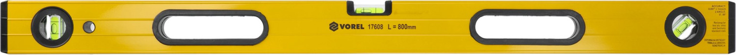 SPIRIT LEVEL,ALU.3-VIALS,2 HANDLE,1500MM 17615 VOREL