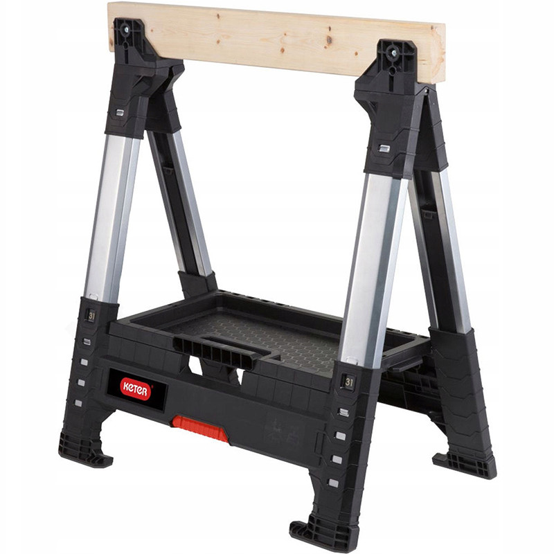 Steķis ar koka virsmu ROC Pro Gear Lumber Jack Sawhorse 71x69x82cm KETER