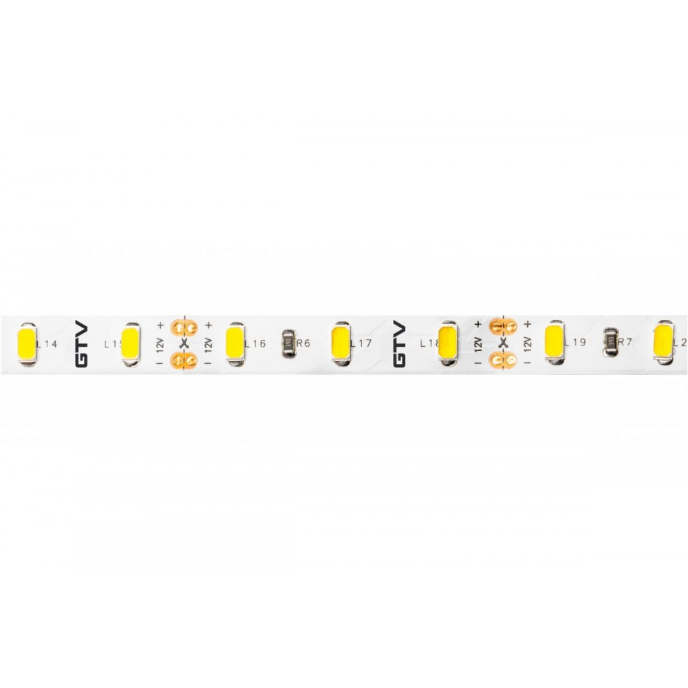 LED lente FLASH 5630, 300 LED, 3200K, 80W, 1750 lm/1m, IP20, 10mm, 5m spole, DC12V LD-5630-300-20-CB GTV