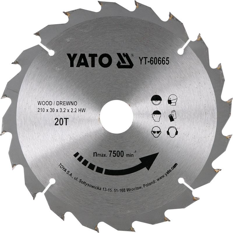 Tct Blade For Wood 210X20Tx30Mm YT-60665 YATO