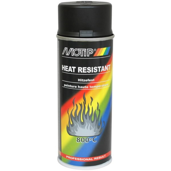 Karstumizturīga krāsa THERMO SPRAY 800°C melna 400ml 04031 MOTIP