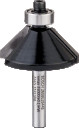 Salaidumu frēze 6 mm D1 34,9 mm, B 11,1 mm,45°, Rokas frēzēm, malu frēzēm STANDARD FOR WOOD CHAMFER BIT 45 DEGREE ANGLE, 2608628448, BOSCH