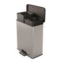 Prügikast prügi sorteerimiseks Duo Deco Bin 26+26L hõbe