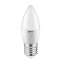 LED spuldze, CERAMIC, A-G, C37, E27, 3000K, 10.0W, AC180-250V, 160°, 1000lm, 80mA, 3y LD-SMDC37C-10 GTV