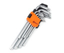 Zvaigznīšu atslēgu komplekts TORX., 9gab Т10-Т50, CrV, garās 25-008 POLAX