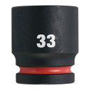 SHOCKWAVE™ IMPACT DUTY TRIECIENIZTURĪGAS UZGRIEŽŅU MUCIŅAS, 33 MM 3/4" IMPACT SOCKET STD - 1PC, 4932480370 MILWAUKEE