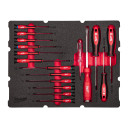 17 PACKOUT™ GAB. PRECĪZIJAS SKRŪVGRIEŽIEM PAREDZĒTS ATVILKTŅU PUTU IELIKTŅU KOMPLEKTS, 17 PC PACKOUT DRAWER PRECISION SCREWDRIVER FOAM INSERT SET, 4932493644 MILWAUKEE