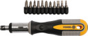 RATCHET SCREWDRIVER SET W. BITS 12PCS 64658 VOREL