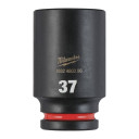 SHOCKWAVE™ IMPACT DUTY TRIECIENIZTURĪGAS UZGRIEŽŅU MUCIŅAS, 37 MM 3/4" IMPACT SOCKET DEEP - 1PC, 4932480396 MILWAUKEE