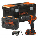 Аккумуляторная ударная дрель 18В (1x1,5Ач) BDCHD18S1KA-QW BLACK&DECKER