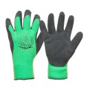 Knitted warm gloves, latex non - slip coating size 9
