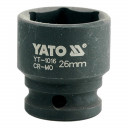 Smūginė Galva Hex, 26,0 mm, Crmo, 1/2" YT-1016 YATO