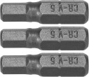 SCREWDRIVER BITS 1/4 25MM HEX H5 3 PCS 65503 STHOR