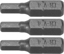 SCREWDRIVER BITS 1/4 25MM HEX H4 3 PCS 65502 STHOR