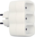 ADAPTOR W.OUT EARTHING 3-SOCKETS 72401 VOREL