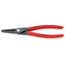 PRECISION CIRCLIP PLIERS FOR INTERNAL CIRCLIPS IN BORE HOLES GREY ATRAMENTIZED, HANDLES WITH NON-SLIP PLASTIC COATING STRAIGHT TIPS, 4811J4SB KNIPEX