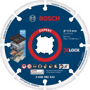 X-LOCK Dimanta disks Metalālam 115mm, Mazām leņķa slīpmašīnām EXPERT DIAMOND METAL WHEEL GRIEZĒJDISKS, 2608900532, BOSCH