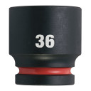 SHOCKWAVE™ IMPACT DUTY TRIECIENIZTURĪGAS UZGRIEŽŅU MUCIŅAS, 36 MM 3/4" IMPACT SOCKET STD - 1PC, 4932480372 MILWAUKEE