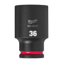 SHOCKWAVE™ IMPACT DUTY TRIECIENIZTURĪGAS UZGRIEŽŅU MUCIŅAS, 36 MM 1/2" IMPACT SOCKET DEEP - 1PC, 4932480351 MILWAUKEE