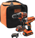 18V HD+ Löökmutrikeeraja + 2x1.5Ah + S.SB BCK21S2S-QW BLACK DECKER