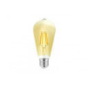 LED spuldze VINTAGE FILAMENT, A-G, ST64, E27, kvēldiega, 3000K, 4.0W, AC220-240V, 360°, 300lm, 44mA LD-ST64FVE4-30 GTV