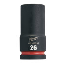 SHOCKWAVE™ IMPACT DUTY TRIECIENIZTURĪGAS UZGRIEŽŅU MUCIŅAS, 26 MM 3/4" IMPACT SOCKET DEEP - 1PC, 4932480385 MILWAUKEE