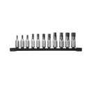 ⅜″METRISKO SEŠSTŪRA BITU UZGAĻU KOMPLEKTS, 3/8" DRIVE METRIC HEX BIT SOCKET SET - 11 PC, 4932480567 MILWAUKEE