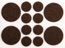 SELF-ADHESIVE FELT PADS MIX 20&38MM 12PC 74858 VOREL