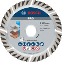 Dimanta grieš. disks * Universal 125mm 10gab, Mazām leņķa slīpmašīnām PRO MULTI MATERIAL DIMANTA GRIEZĒJDISKS, 2608615060, BOSCH