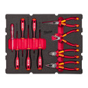 10 PACKOUT™ GAB. PACKOUT ATVILKTŅU ELEKTROMONTIERIEM PAREDZĒTS IZOLĒTS PUTU IELIKTŅU KOMPLEKTS, 10 PC PACKOUT DRAWER INSULATED ELECTRICIAN FOAM INSERT SET, 4932493637 MILWAUKEE