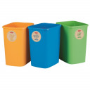 Prügikast Deco Flip Bin 3x25L sinine / roheline / kollane 0802174999 CURVER