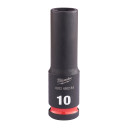 SHOCKWAVE™ IMPACT DUTY TRIECIENIZTURĪGAS UZGRIEŽŅU MUCIŅAS, 10 MM 3/8" IMPACT SOCKET DEEP - 1 PC, 4932480284 MILWAUKEE