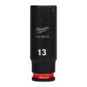 SHOCKWAVE™ IMPACT DUTY TRIECIENIZTURĪGAS UZGRIEŽŅU MUCIŅAS, 13 MM 1/4" IMPACT SOCKET DEEP - 1 PC, 4932480262 MILWAUKEE