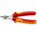 ELECTRONIC SUPER KNIPS® HEAD POLISHED, HANDLES INSULATED WITH MULTI-COMPONENT GRIPS, VDE-TESTED, INOX - TOOL STEEL, 7806125SB KNIPEX