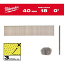 BEZGALVAS NAGLAS, 18 G, PLĀNA GALVIŅA, INOX 18G / 40 MM / SC3 - 5.000 PC, 4932492562 MILWAUKEE